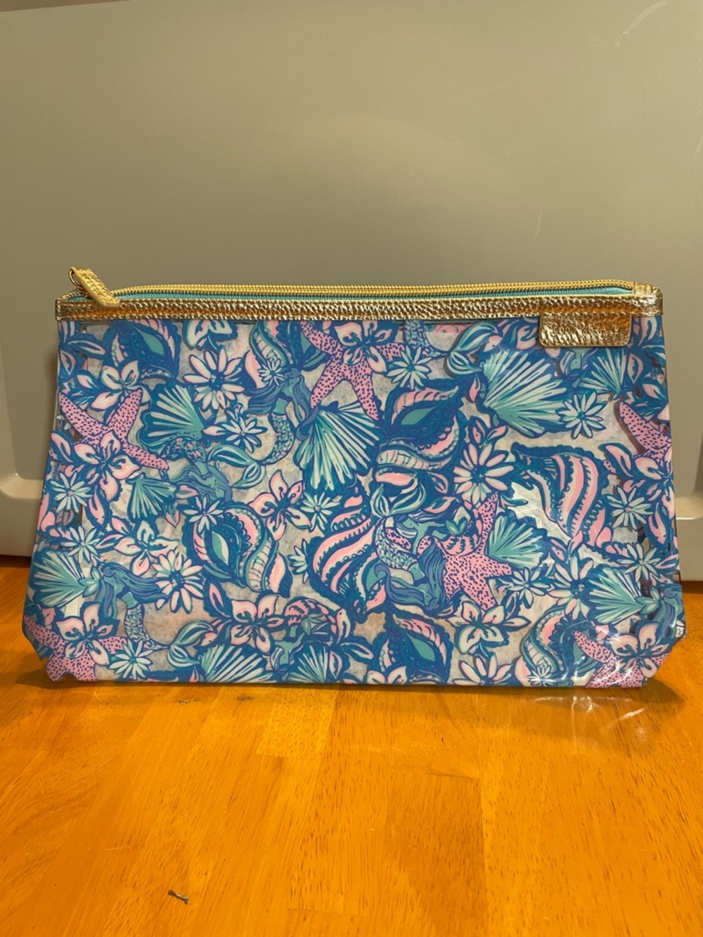 Lilly Pulitzer GWP Pouch Amalfi Blue Sound the Sirens NWT